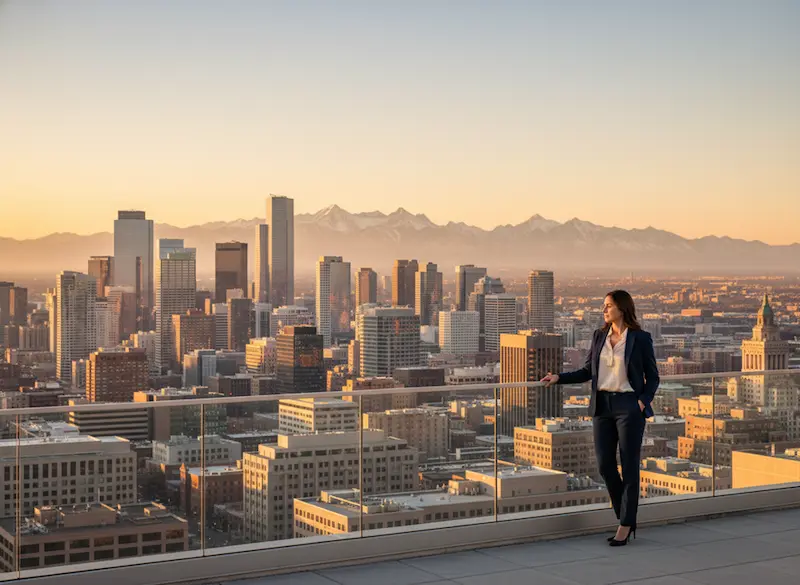 Reviewing the Denver skyline after getting legal strategy and legal guidance from an experienced attorney during a free consultation